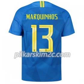 Koszulka Brazylia Marquinhos 13 Precz Mistrzostwa Świata 2018 - Koszulki Piłkarskie